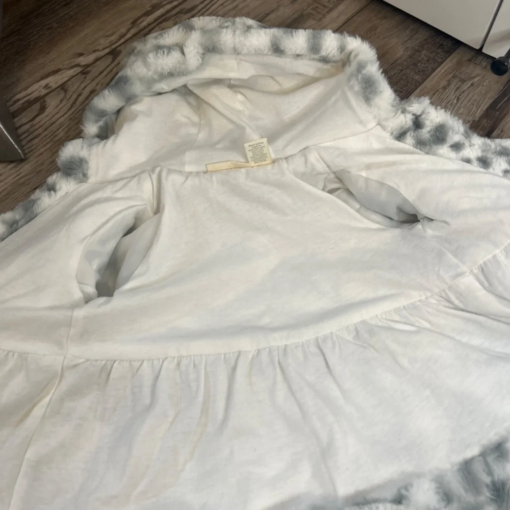 🍎First Impressions Baby Girls White/Gray Cozy Coat Size 12 Months (22-25lbs) - Picture 4 of 5